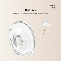 Insertie 15 mm pentru Pompa de San OPERCEBABYⓇ - Potrivire precisa pentru confort maxim si extractie eficienta