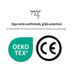 Perna Gravide si Alaptare, OPERCEBABYⓇ, Suport Total Corp, Multifunctionala, Forma U, 2 Huse Detasabile Bumbac & Catifea, Umplutura din Bumbac PP - fibra de polipropilena, Lavabila, 155 x 80 x 20 cm, Alb/Gri