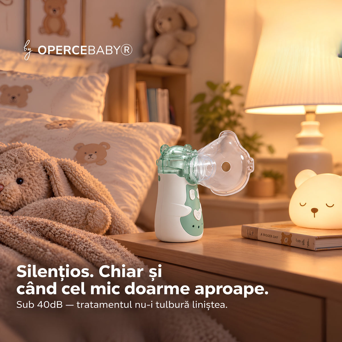 Nebulizator Portabil cu Tehnologie MESH OPERCEBABYⓇ - Respiratie Usoara, Oriunde, Oricand