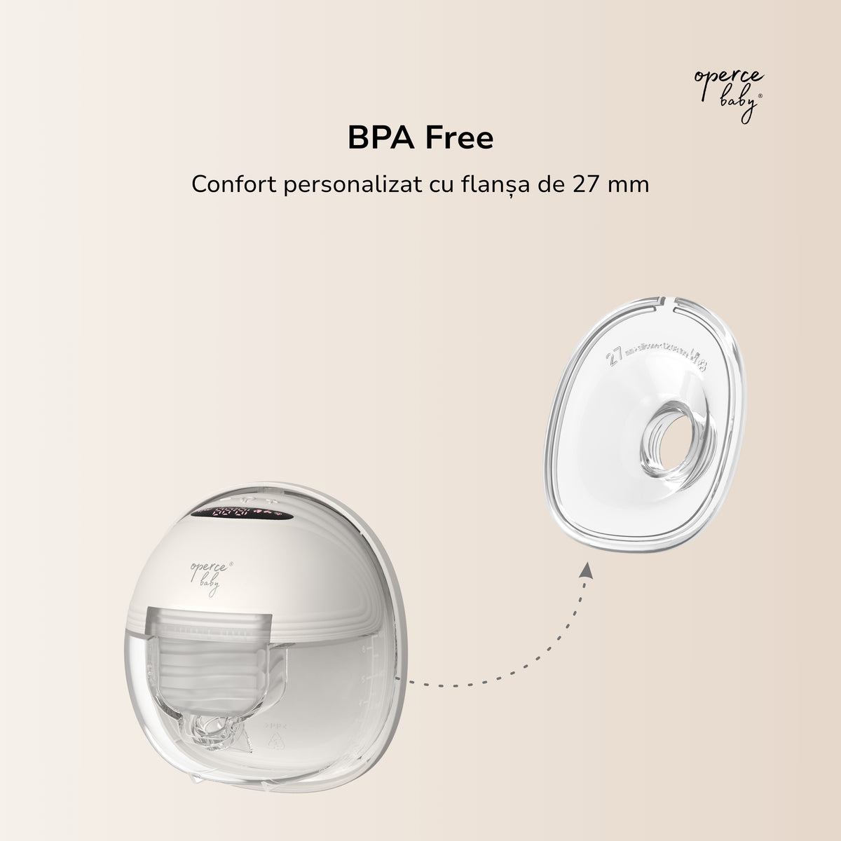 Flansa 27 mm pentru Pompa de San OPERCEBABYⓇ - Confort personalizat si flux optim la fiecare utilizare