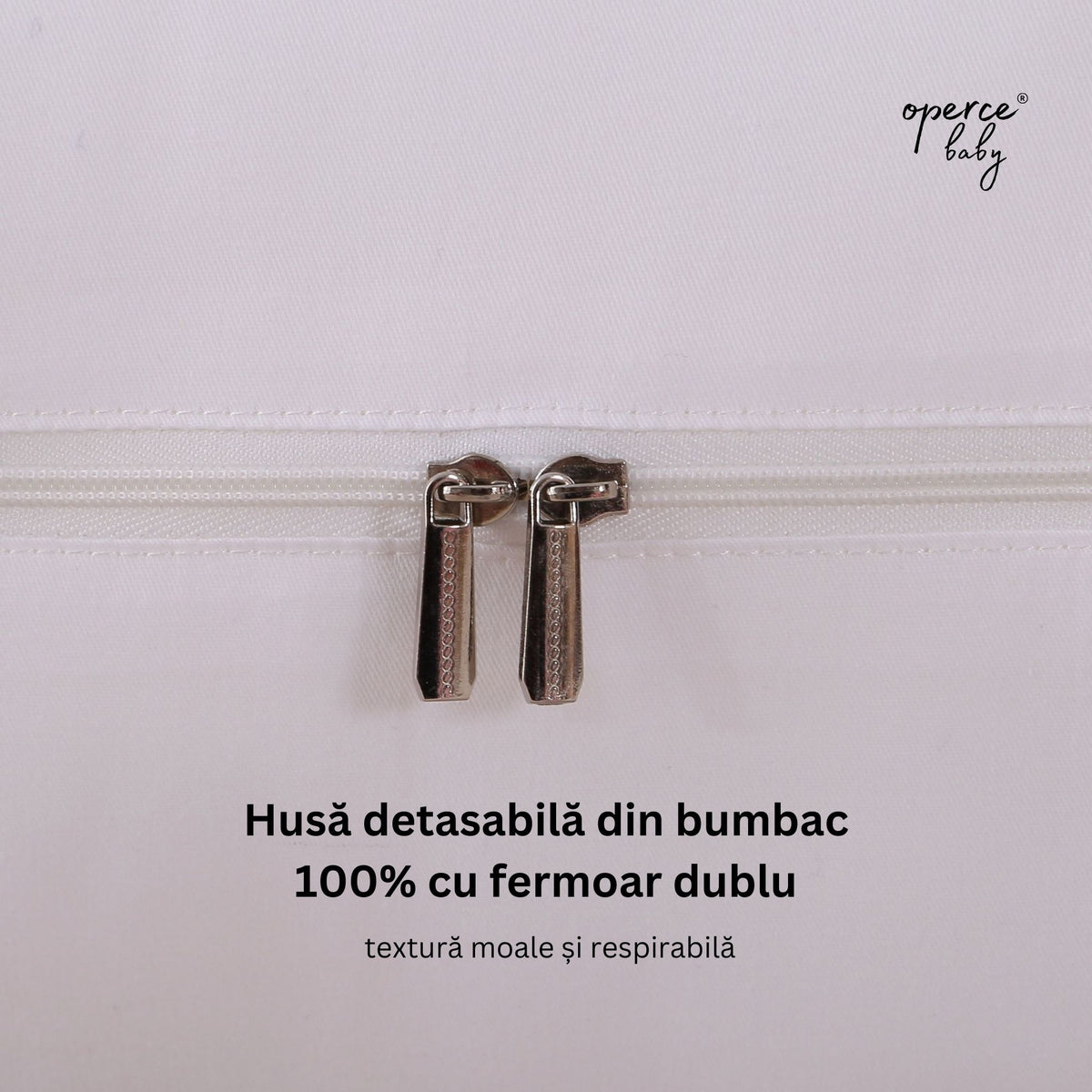Pernă Gravide & Alăptare Tip U OPERCEBABYⓇ – Suport Total pentru Somn Fără Disconfort
