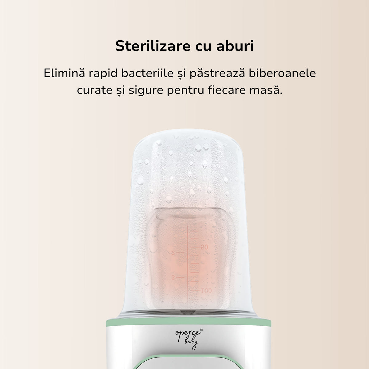 Încălzitor & Sterilizator OPERCEBABYⓇ 5 în 1 – Rapid, sigur și mereu pregătit