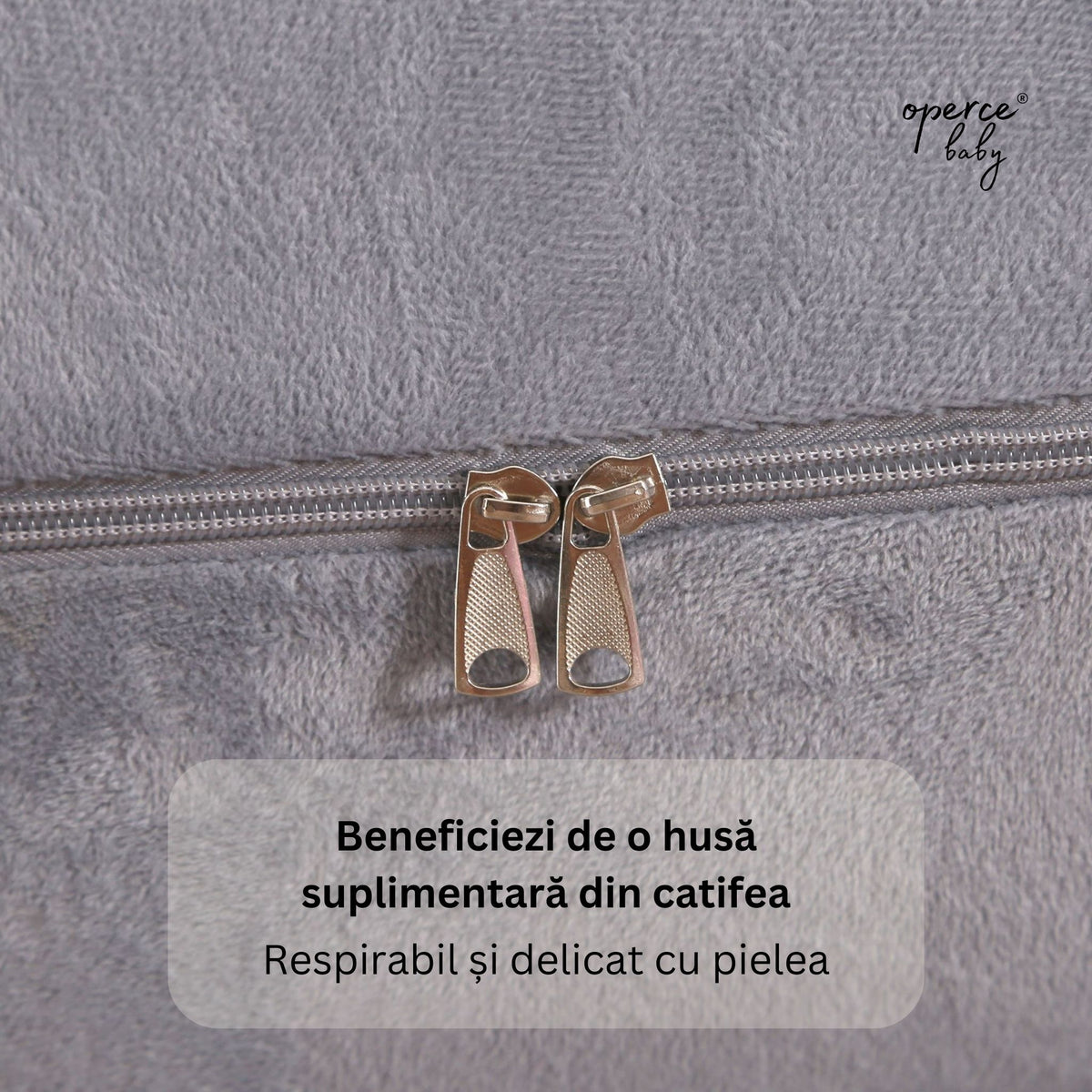 Pernă Gravide & Alăptare Tip U OPERCEBABYⓇ – Suport Total pentru Somn Fără Disconfort