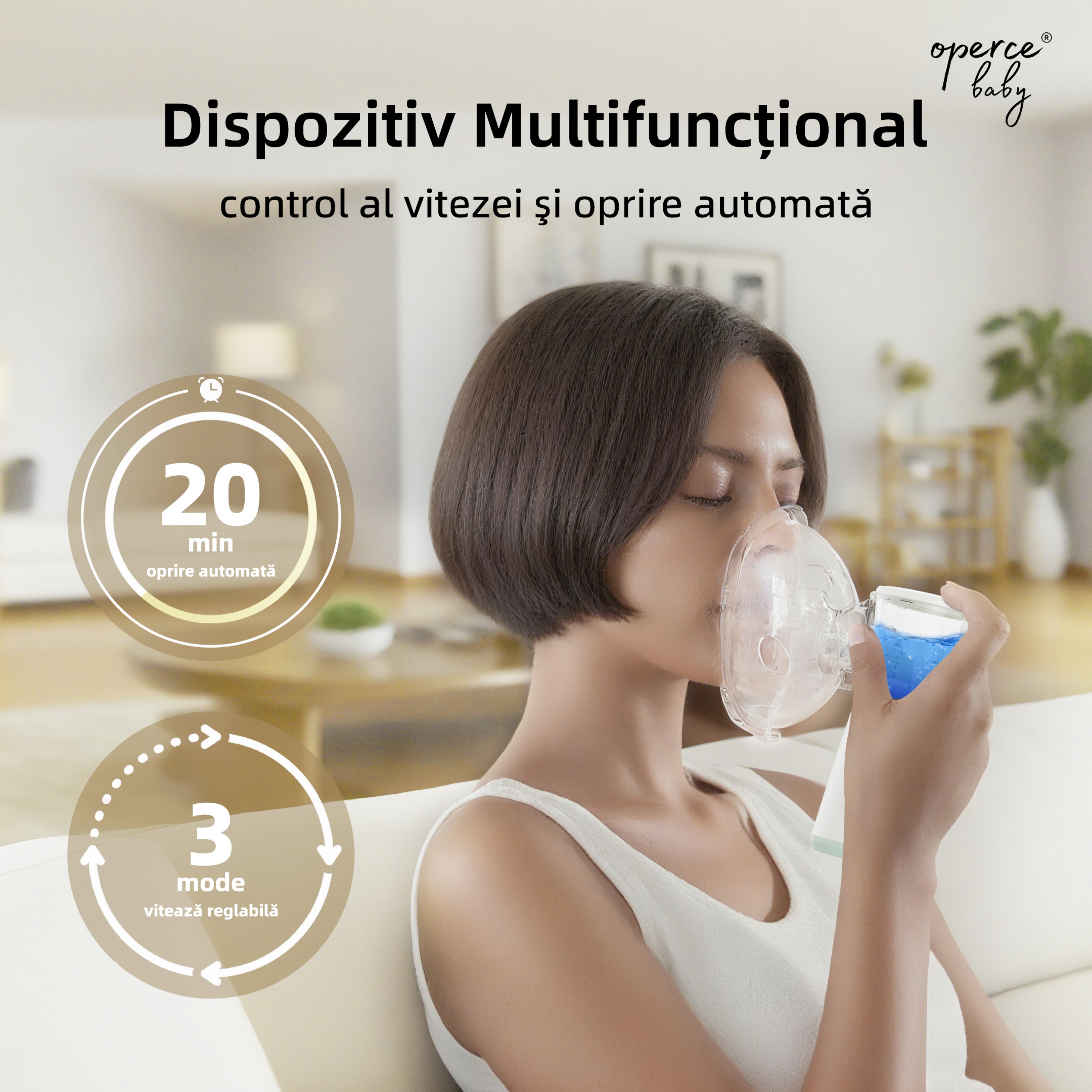 Nebulizator Portabil MESH OPERCEBABYⓇ – Respiratie Usoara, Oriunde, in Doar Cateva Minute