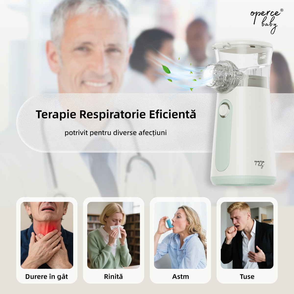 Nebulizator Portabil MESH OPERCEBABYⓇ – Respiratie Usoara, Oriunde, in Doar Cateva Minute