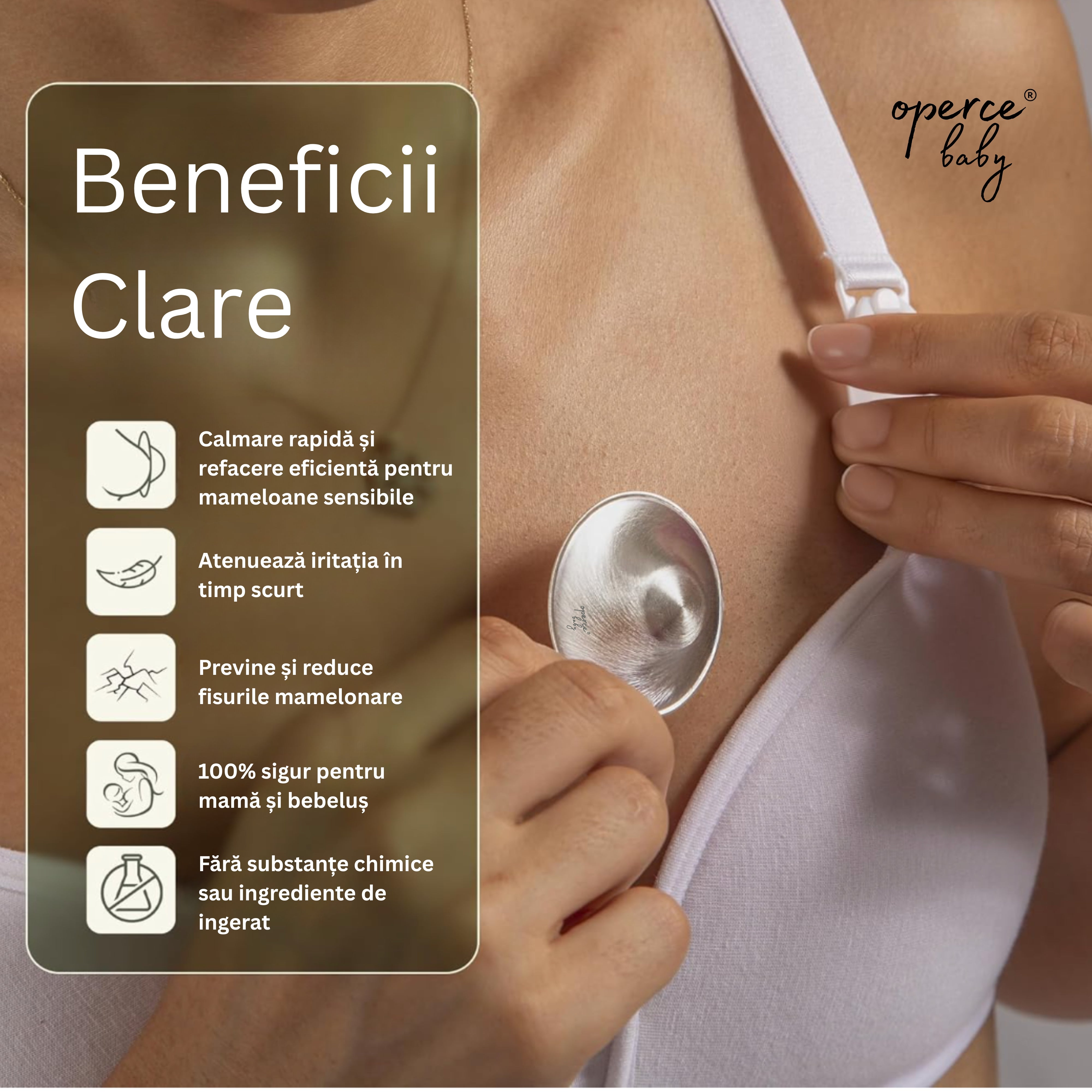 Set Cupe de Argint 925, OPERCEBABYⓇ – Calmare Rapida & Vindecare Naturala a Mamelonului