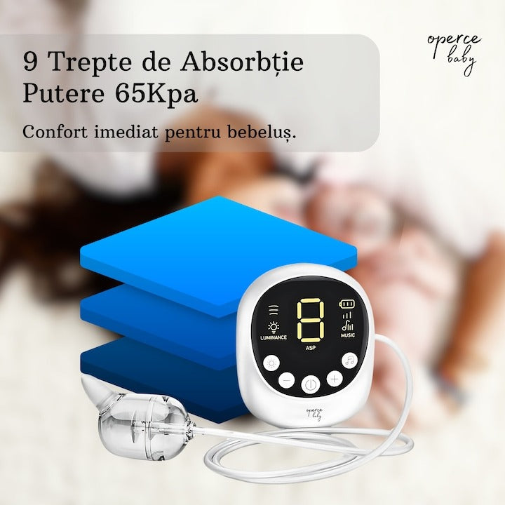 Aspirator Nazal Electric OPERCEBABYⓇ - Respiratie Libera in Cateva Secunde
